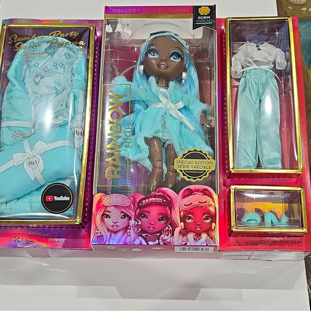 Rainbow High Slumber Party Robin Sterling Special Ed. Set Very Cute!